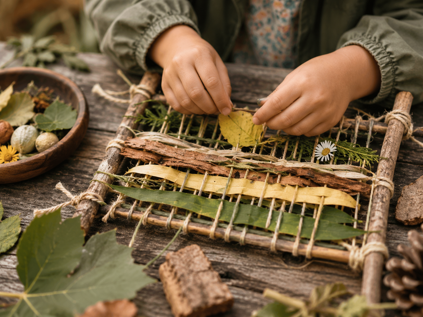 Nature Weaving with Found Items